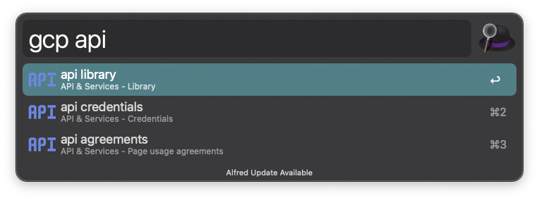 GCP workflow screenshot